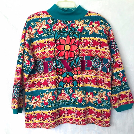Express vintage Retro Embroidered Sweatshirt