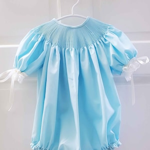 Immediate Ship, Ready To Smock Bishop Bubble, Ready To Smock Girl Bubble, Girl Easter, Baby Bubble, 12 month