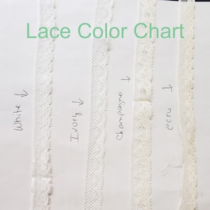 Monogram Elegance Lace Color Chart.