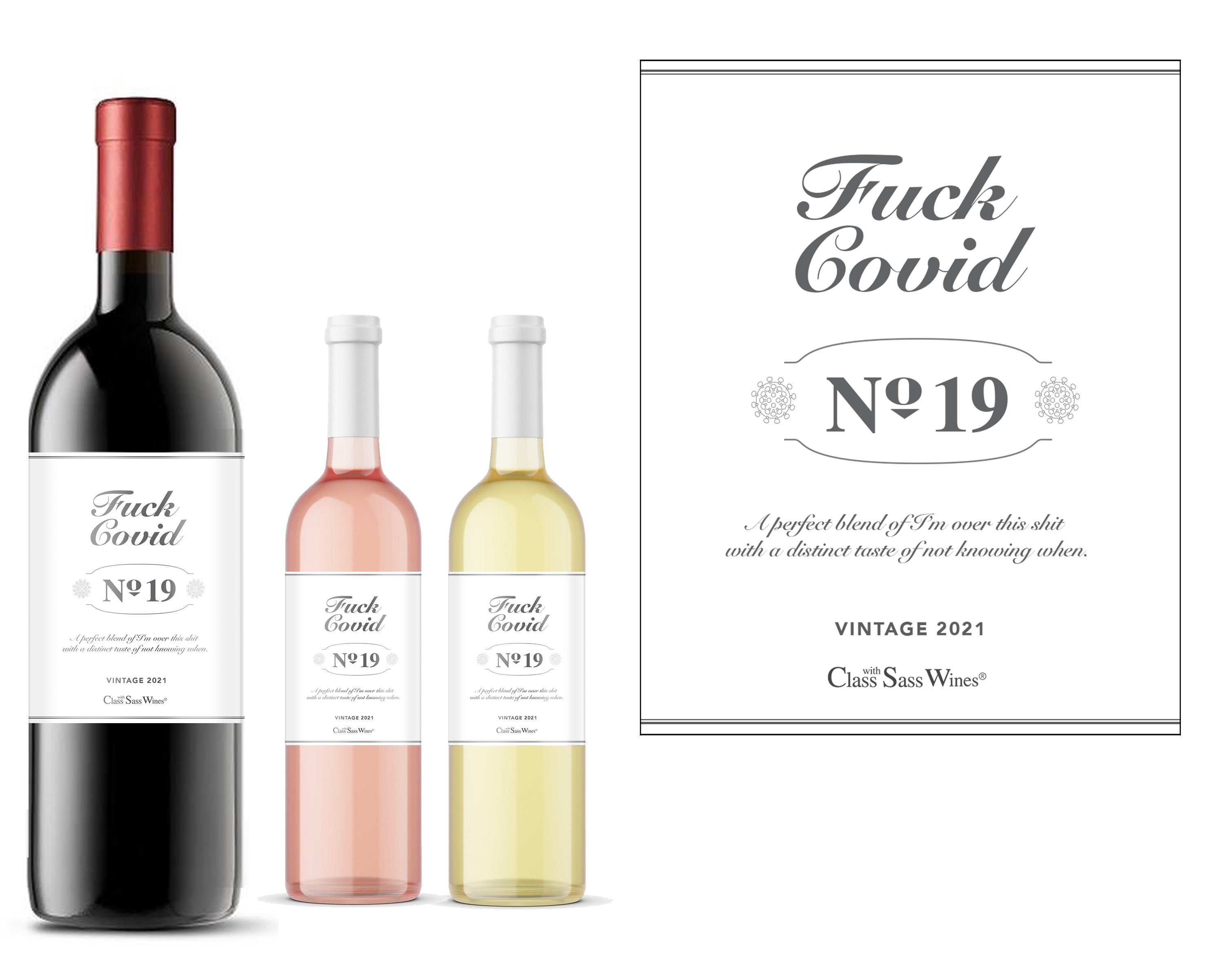 No 19. Fun Wine Bottle Labels. Unique Gift Idea - 2 per order! IN STO…