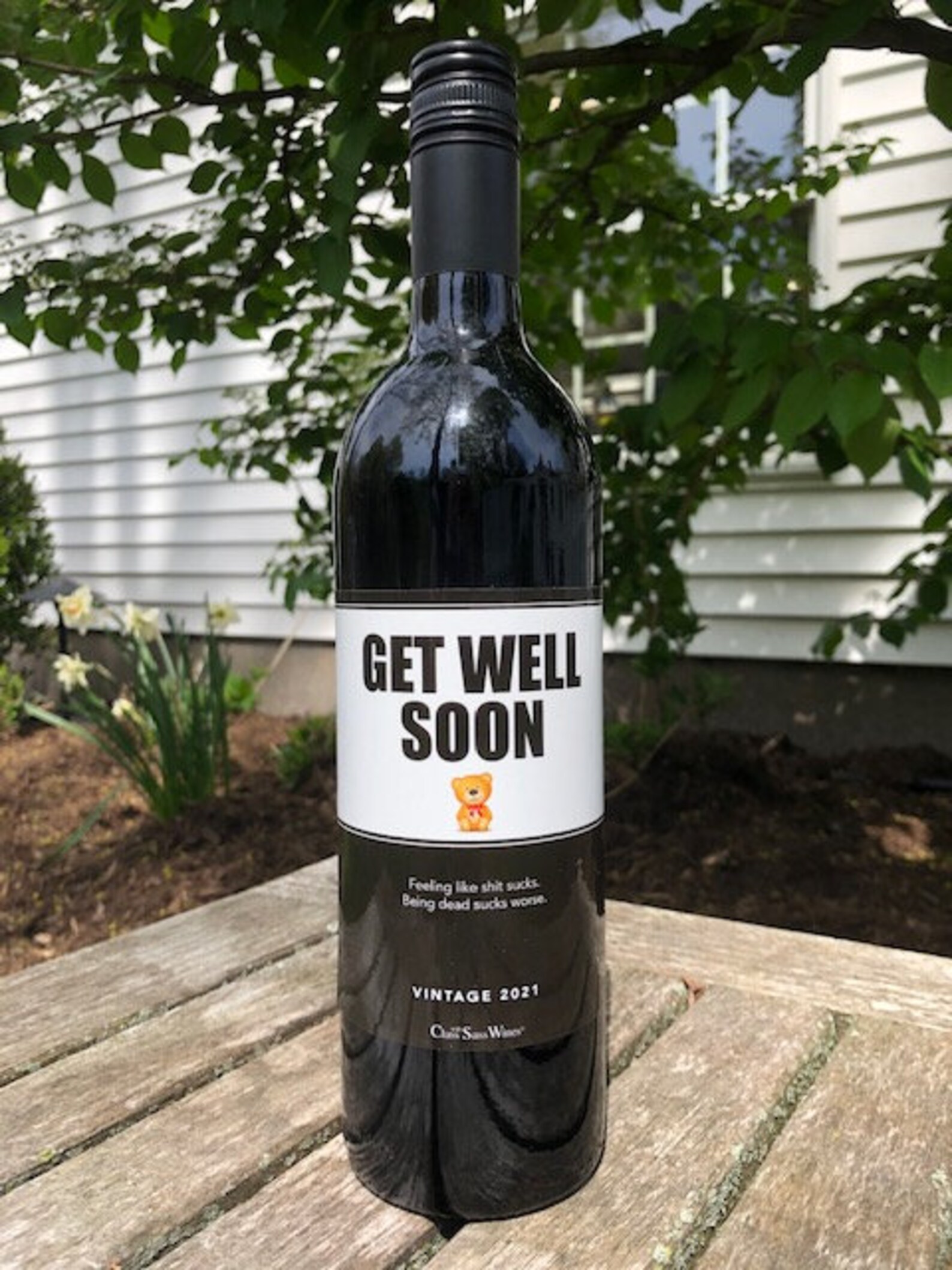 Get Well Soon. Fun Wine Bottle Labels. Unique Gift Idea 2 Etsy