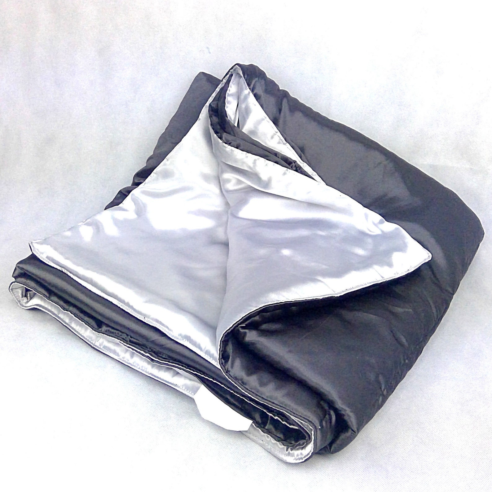 Silver Satin Blanket Throw Large Luxurious Accent Blanket Etsy