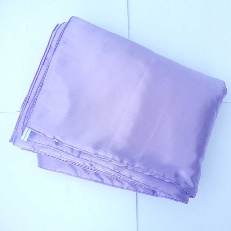Lilac Satin Blanket Throw Large Purple Luxurious Accent Etsy