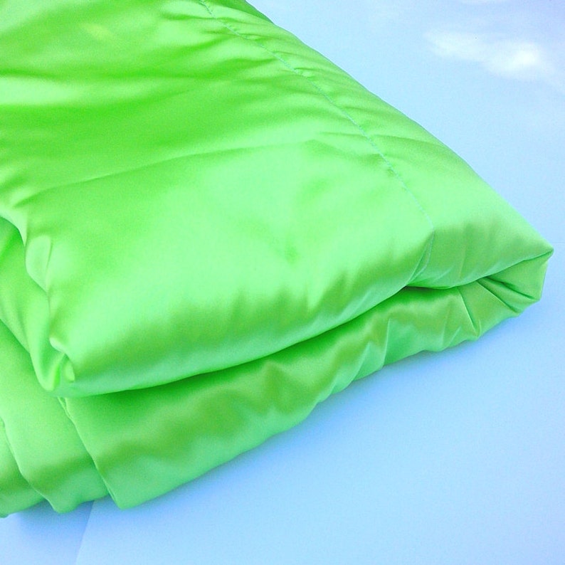 Lime Green Satin Blanket Throw Large Luxurious Accent Etsy