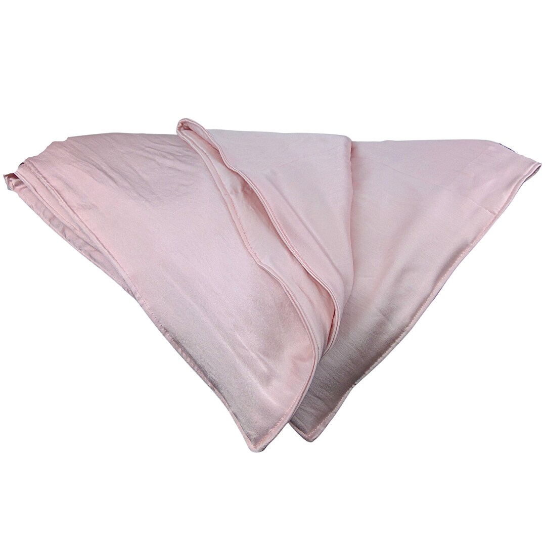 Pink Silk Baby Blanket Baby Girl Lovey Luxe Nursery Throw Blush