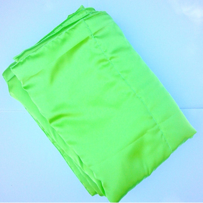 Lime Green Satin Blanket Throw Large Luxurious Accent Etsy