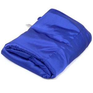 Royal Blue Satin Blanket - Elegant Statement Throw - Luxurious Coastal Home Accent