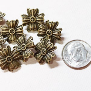 Chacana Metal Buttons 20mm Antique Brass Concho Button, Qty 4
