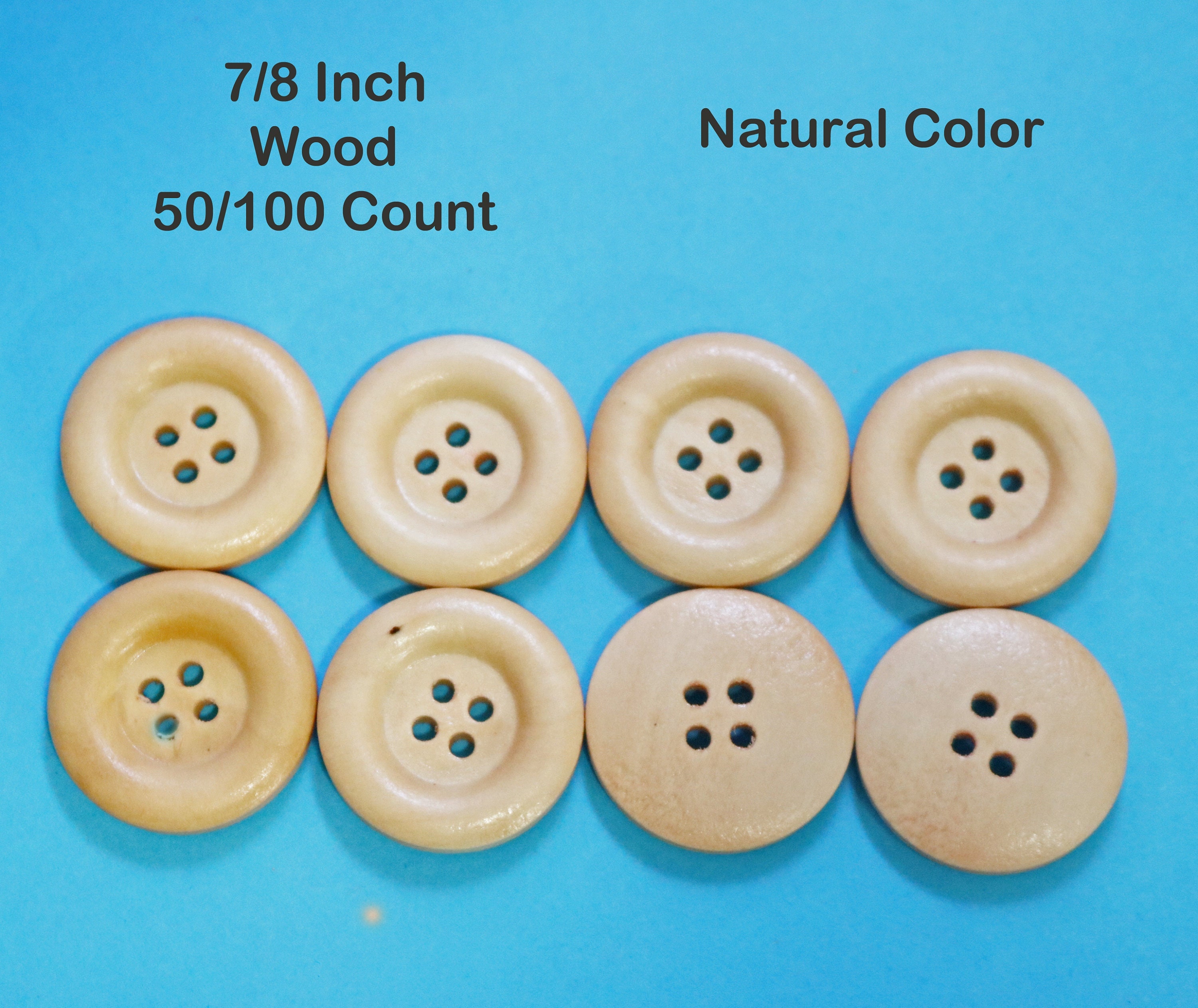 Lacquered Natural Leather Button - 36L/23mm