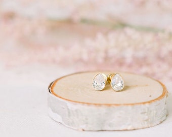 petite oval studs | sterling silver (925) | 24k gold over sterling silver | 24k rose gold over 925 | 8mm | 002