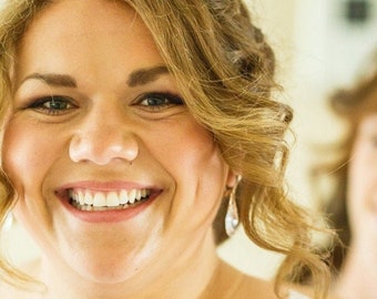 stunning rose gold crystal wedding earrings