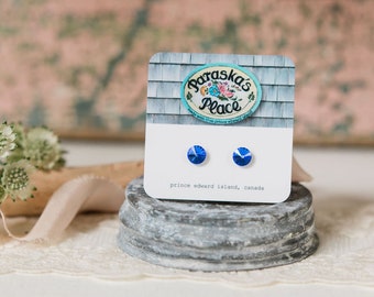 mini birthstone stud earrings | crystal | stainless steel | birthday | 8mm