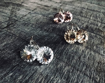 swarovski crystal earrings | sterling silver (925) | 10mm