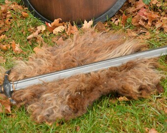 Handmade Cruelty Free Felted Sheepskin, Icelandic Wool Fleece Rug, Faux Pelt. Leather Free Sheepskin. Viking. Bush Craft. LARP Renaissance