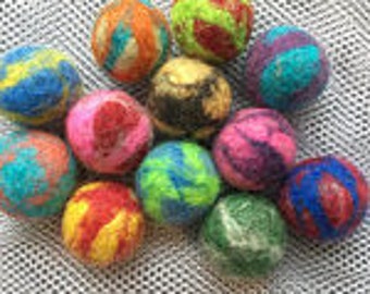 Cat Toys, Wool Balls 3.00 each. Handmade with Wool from My Flock of Sheep