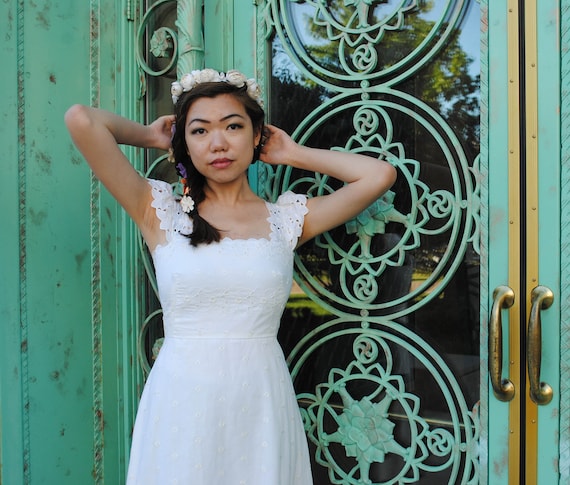 Wedding Dress - Boho Wedding Dress, White Wedding