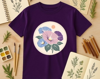 Kinder T-Shirt mit Blumenmuster: Weiches Baumwoll-Frühlingsshirt