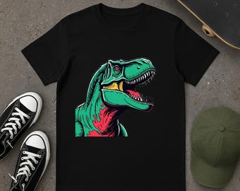 Kids T-Rex T-Shirt: Colorful Cotton Dino Tee, Jurassic Clothing