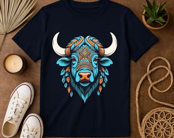 Kleurrijk kinder-T-shirt Buffalo: cadeau dierenliefhebber