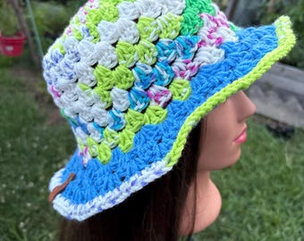 Multicolored Handmade Crochet bucket Hat