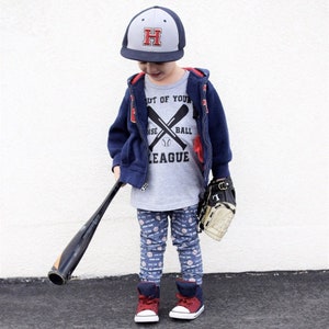 All Star Navy Baseball Joggers | baseball leggings | baby baseball leggings | baseball pants