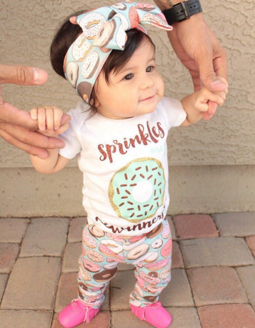 Donut Joggers Donut Baby Leggings Donut Print Etsy Canada