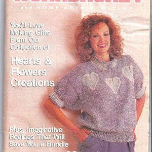 The WorkBasket and Home Arts Magazine, February 1988, Home Knitting, Crochet, & Needle Work Book, Vintage Craft Book, Home Craft Book