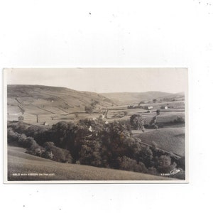 1953 Postkarte von Keld, Kisdon, England, Mit 1 & 1/2 D, 1/2 D Stempeln, Signiert Walter Scott, Barnard Castle