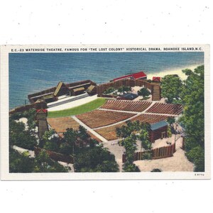 The Lost Colony Waterside Theatre, Roanoke Island, Carolina del Nord, lino anni '40, non pubblicato, dramma storico, album di ritagli di riciclo