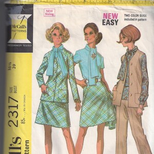 Mccall's 2317 Pattern for Misses Suit Blouse Skirt - Etsy