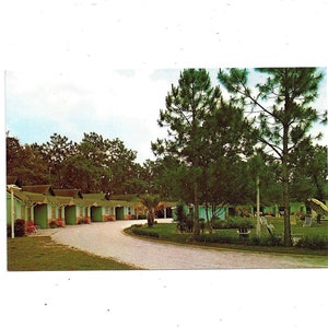 Década de 1950, Postal de 1960 de Richland Heights Motor Court, Gainesville, Florida, Sin publicar, Recuerdo de viaje, AAA, Motel,