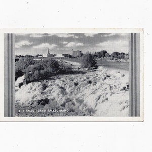 Principios de 1900 (?) Postal de Idaho Falls, Idaho, negro/blanco, sin publicar con sello de 1 centavo, Santos de los Últimos Días, hospital de enfermería en segundo plano