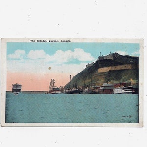 1920s-1930s Postcard of The Citadel, Quebec Canada, Unposted, Half Tones by Valentine & Sons, Travel Souvenir Ephemera,