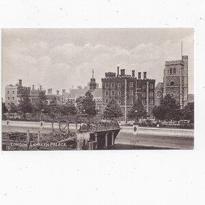 Anfang der 1900er Jahre Postkarte von Lambeth Palace, London, England, Bischof von Canterbury Residence, 3,5 x 5,5 In. UnPosted Message, Travel Souvenir