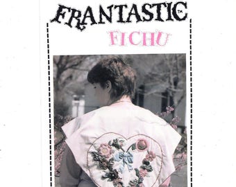 1985 Pattern for Frantastic Fichu Blouse or Jacket, by Fran Galipp, S-M-L, UNCUT, Vintage Pattern, Home Sew Pattern, Floral Heart Applique
