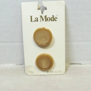 La Mode Beige Schaftknöpfe auf Original Karte, Größe 7/8 Inch, Außenrand, Blumenthal, Made in Holland, Vintage Nähbegriffe, Reparatur, Basteln