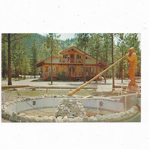 Carte postale des années 1950-60 de Swiss Inn & Motel, Rock Creek, Colombie-Britannique, Canada, Non postée, Souvenir de voyage,