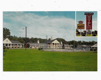 1960s Postcard of White House Motor Lodge, Richmond, Virginia, Jefferson Davis Hwy. Unposted, Travel Souvenir,