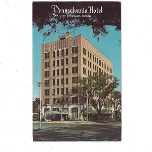 Pennsylvania Hotel Postkarte, St Petersburg, Florida, ungestempelt, 300 Fourth Street North, Bond Brothers. Ab 1960, Reise-Souvenir, Upcycle