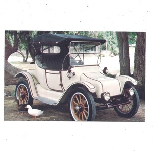 1914 Detroit Electric Modell 46 Roadster Postkarte, 1980er Jahre Imperial Palace Hotel Auto Collection, Las Vegas, Nevada, Unposted, Anderson Car Co