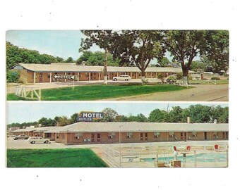 1960s Postcard Motel Butler, West Plains, Missouri, Unposted, Photo Print, N Highway 63, Travel Souvenir Ephemera,