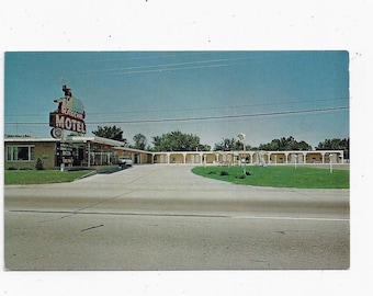 1960s Postcard Rancho Motel, Joplin, Missouri, Unposted, Rangeline Highways 71 & 166, Travel Souvenir Ephemera, AAA, Tourism Card