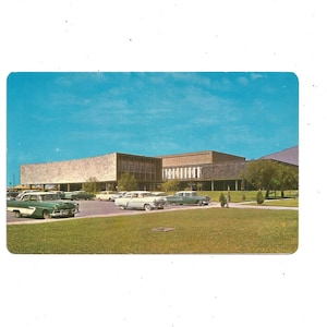 Jaren 1950 Ansichtkaart van Ciudad Universitaria, Universiteitsstad, Monterrey, Mexico, Niet geplaatst, Delfino Oliva, Souvenir Ephemera
