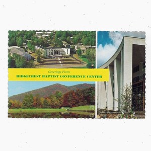 Ridgecrest Baptist Conference Center Ansichtkaart, North Carolina, 3 views, Unposted, Pub Asheville Post Card, Mike Roberts Foto