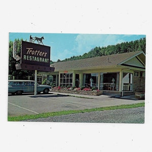 Cartão postal do restaurante Trotter's dos anos 1960 de Pigeon Forge, Tennessee, UNPOSTED, Ephemera, Travel Souvenir, Color King