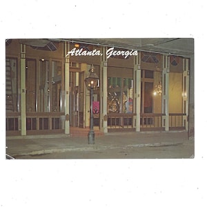 Cartão postal subterrâneo de Atlanta, Geórgia, década de 1970, não publicado, cena de rua, lembrança de viagem vintage, álbum de recortes upcycle