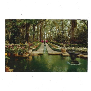 1971 Cartolina di Bellingrath Gardens, Mobile, Alabama, Pubblicata con francobollo da 5 centesimi, souvenir di viaggio vintage Ephemera