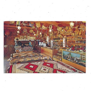 3 Flags Trading Post Postkarte in Walker, Kalifornien, ungepostet, echtes Kunsthandwerk der amerikanischen Ureinwohner, Reisesouvenir, Upcycle-Scrapbook-Zubehör