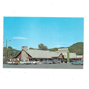 1960er Green Valley Restaurant Postkarte von Pigeon Forge, Tennessee, Farbdruck Foto, UNPOSTED, Reise Souvenir