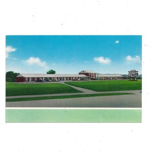 Cartão postal dos anos 1960 do Green Valley Motel, Lexington, Virgínia, não publicado, no dia 11 dos EUA, lembrança de viagem vintage efêmera